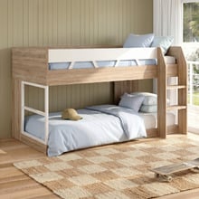 Light Timber Grace Low Line Single Bunk Bed